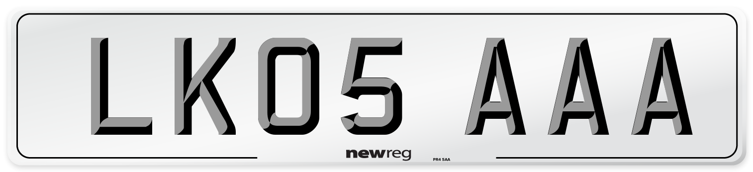 LK05 AAA Number Plate from New Reg